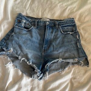 Abercrombie curve love denim high rise shorts
